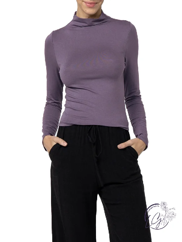 Wrap - Style Women Long Sleeve Top for a Versatile FitAll Star Mock Neck Long Sleeve