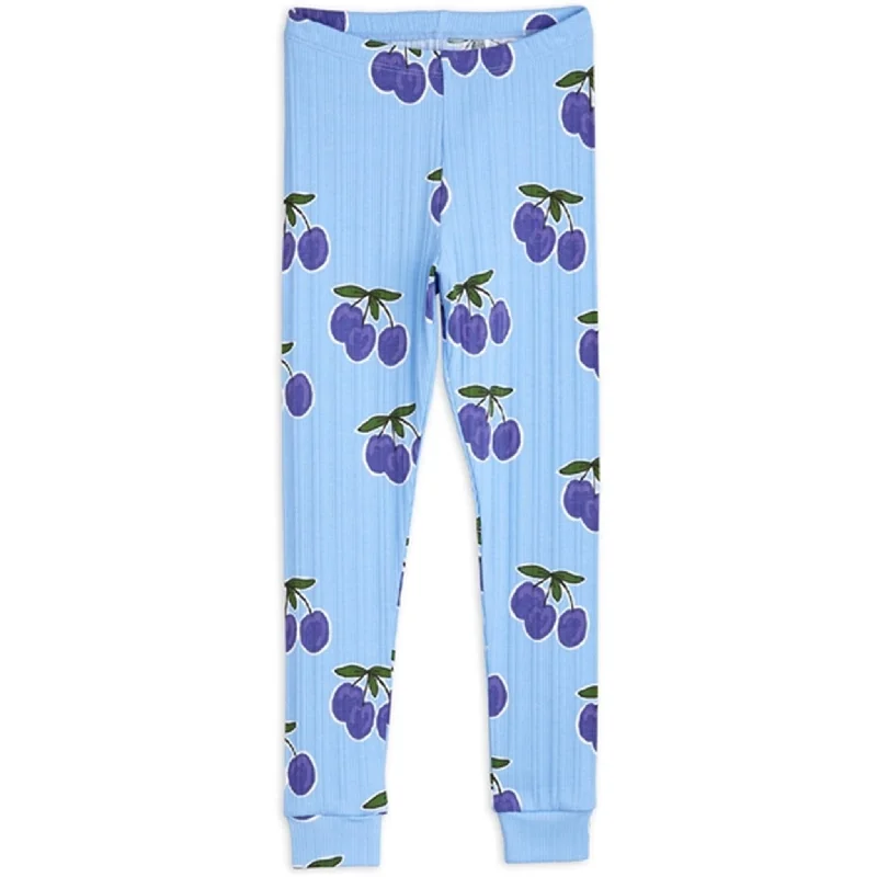 Mini Rodini Plum Aop Leggings Blue