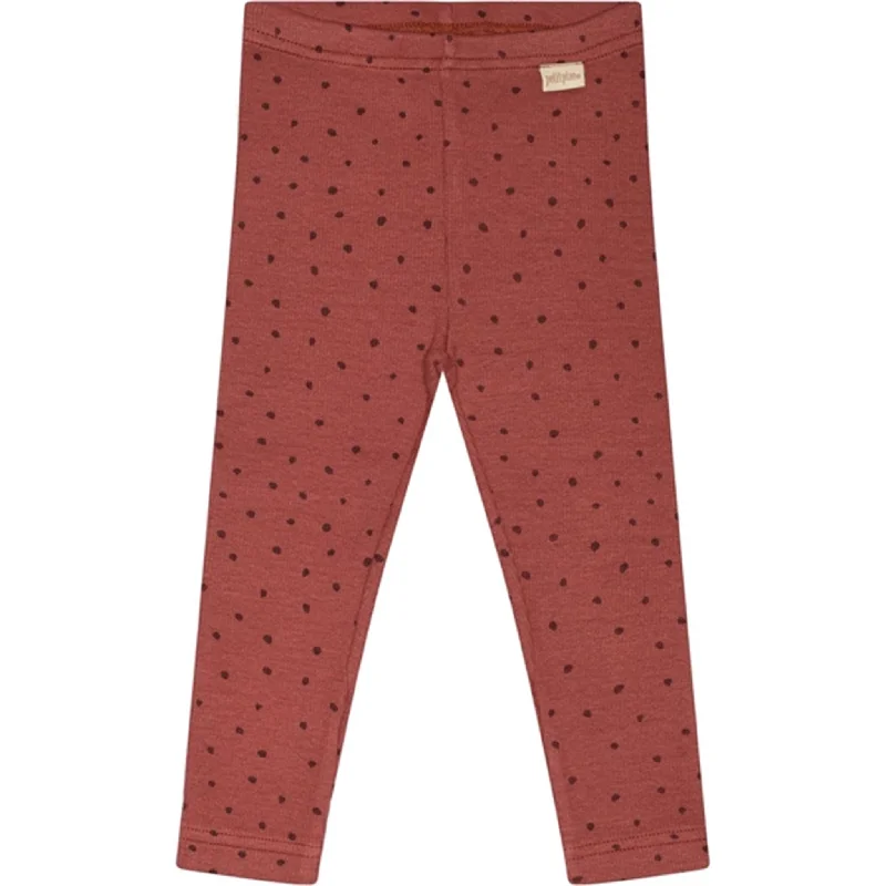 Petit Piao® Berry Dust/Dark Red Leggings Modal Dot