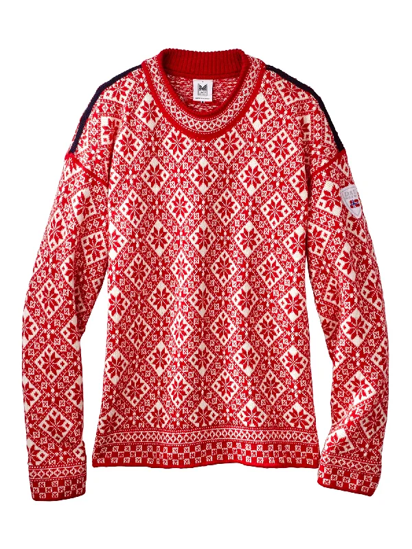 Cable - Knit Women Sweater with Intricate PatternsBjoroy Nordic Crewneck Sweater