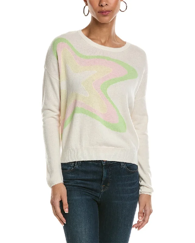 Turtleneck Women Sweater for a Classic and Elegant StyleBrodie Cashmere Star Intarsia Cashmere Sweater