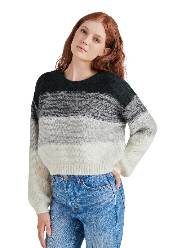 Long - Sleeve Women Sweater with Ribbed CuffsColette Ombre Stripe Sweater, Multi | Steve Madden