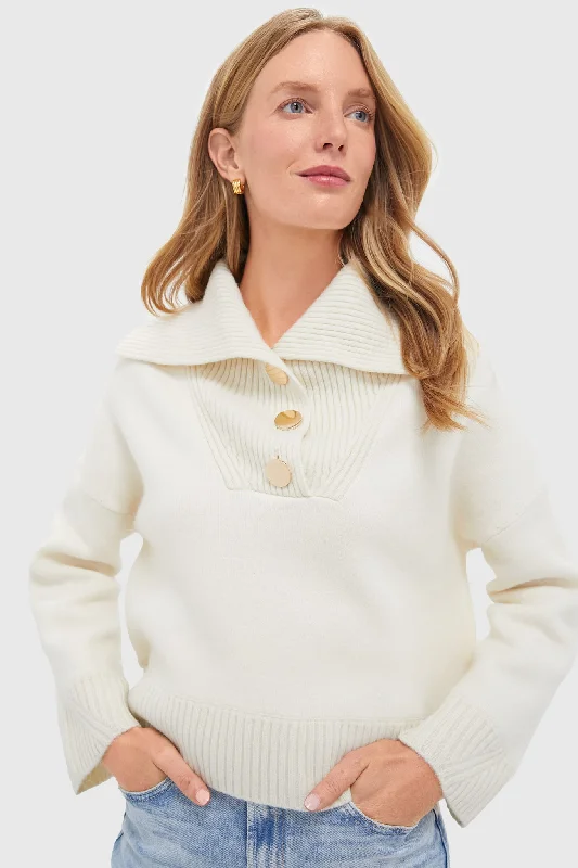 Turtleneck Women Sweater for a Classic and Elegant StyleEcru Biva Jumper