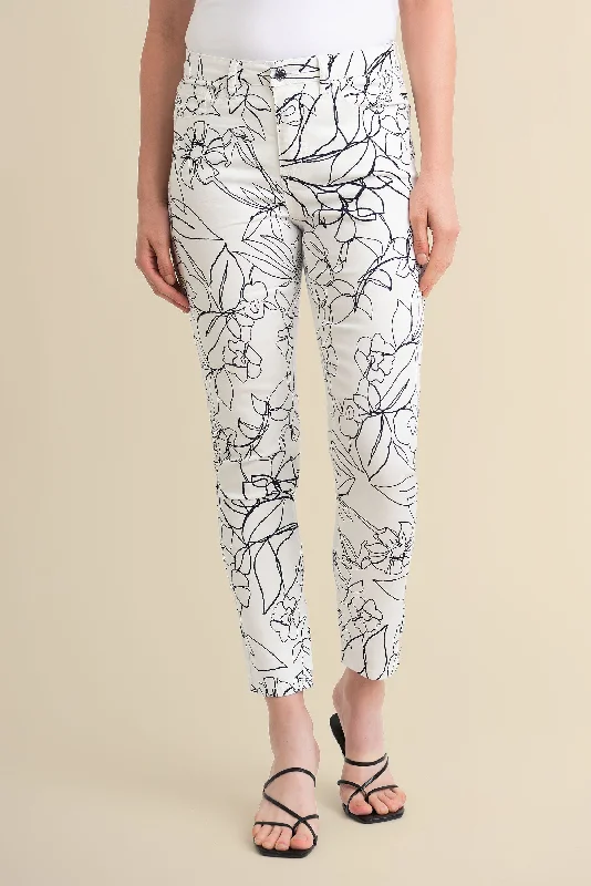 Button - Down Women Sweater for a Versatile LookJoseph Ribkoff Floral, Sketch-Print Trousers