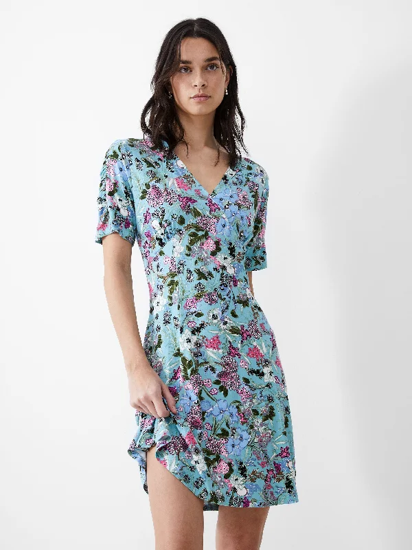 Printed Abstract Women Dress for a Modern and Artistic AppealBlossom Hibiscus Flippy Dress