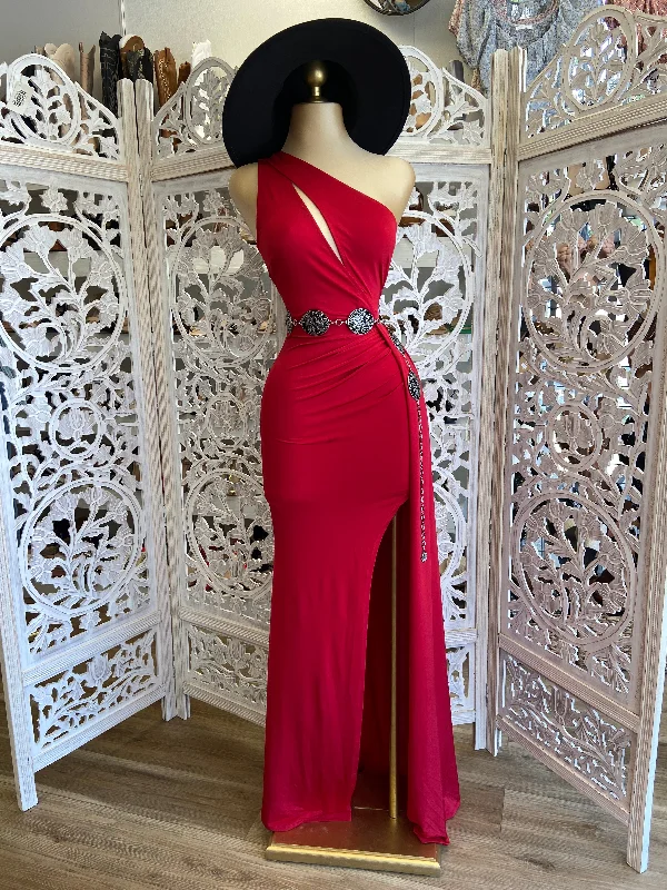 Little Black Women Dress with Sequins for a Glamorous Night OutRed Cutout Draped along Dress