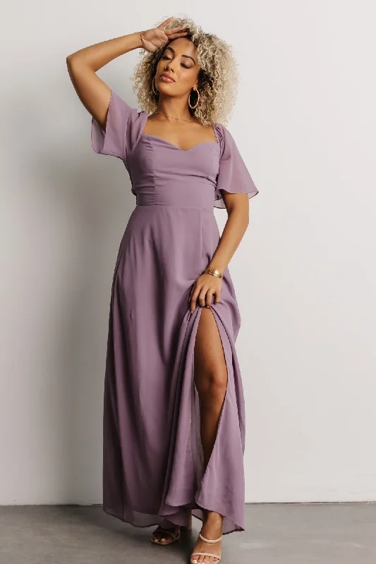 Mermaid - Style Women Dress with a Fitted Silhouette for Special OccasionsSierra Sweetheart Maxi Dress | Lilac