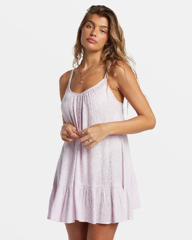 Long - Sleeve Women Dress in Velvet for a Luxurious Winter LookBeach Vibes Beach Cover-Up - Iced Lavender