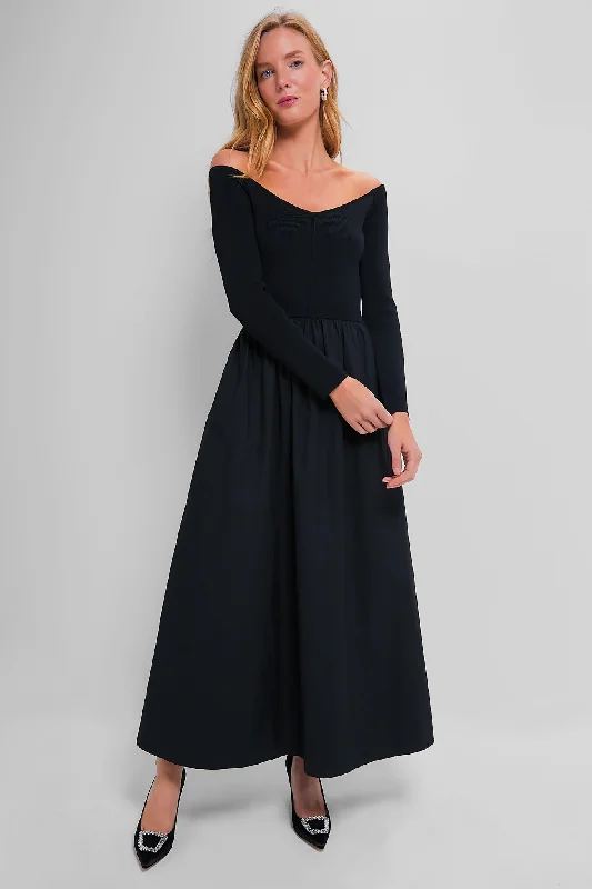 Pleated Women Dress with a Timeless and Elegant TextureBlack Clea Dress