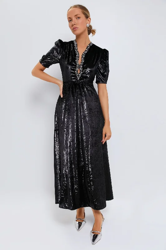 Printed Abstract Women Dress for a Modern and Artistic AppealBlack Mamba Embroidery Tabitha D Dress