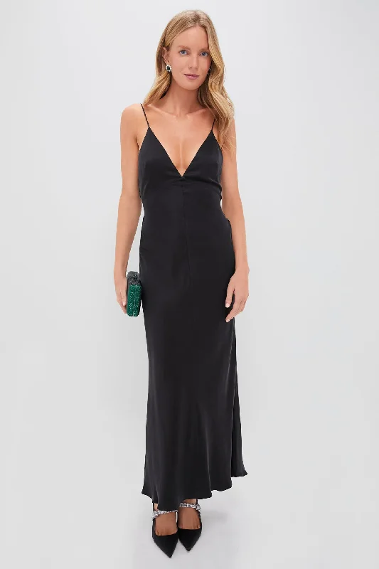 Mermaid - Style Women Dress with a Fitted Silhouette for Special OccasionsBlack Ollie Maxi Dress