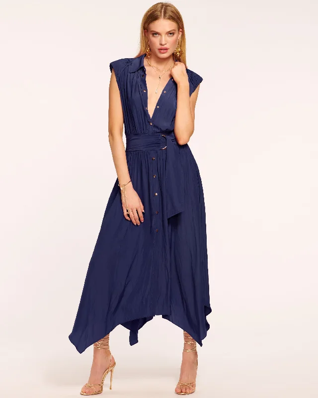 Pleated Women Dress with a Timeless and Elegant TextureIvy Belted Midi Dress