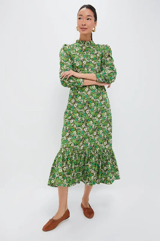 Off - the - Shoulder Women Dress for a Romantic and Feminine LookLime Ditsy Petworth Dress