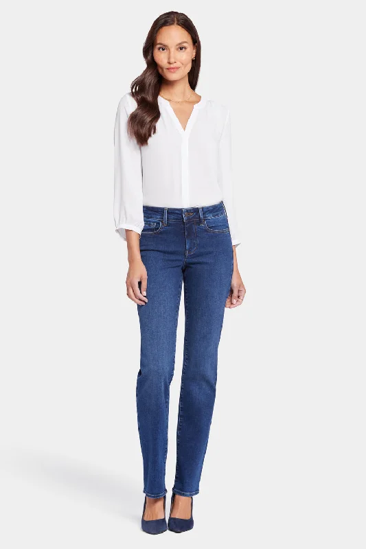 High - rise flare women jeans for a 70s - inspired lookMarilyn Straight Jeans In Petite - Cooper