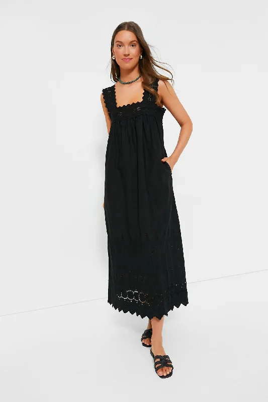 Pleated Women Dress with a Timeless and Elegant TextureBlack Amelia Shift Dress