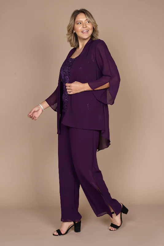 Lace - Embellished Women Dress for an Elegant and Sophisticated AppearanceR&M Richards 7506 Mother Of The Bride Pant Suit