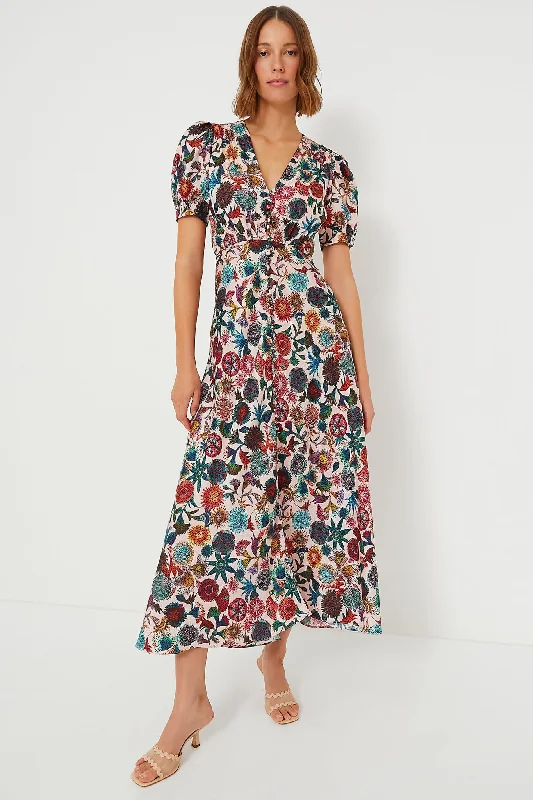 Ruffled Women Dress with Multiple Layers for a Playful and Girly StyleSugar Adorning Lea Long Dress