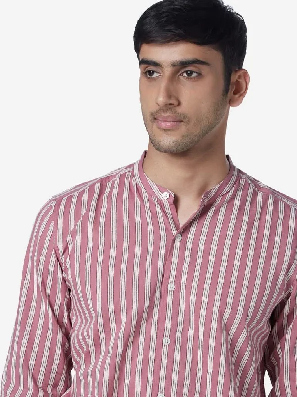 ETA Dark Pink Resort Fit Pure Cotton Shirt