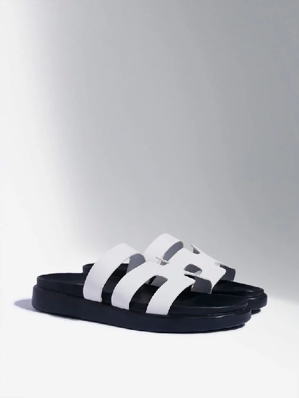 LUNA BLU White Comfort Sandals