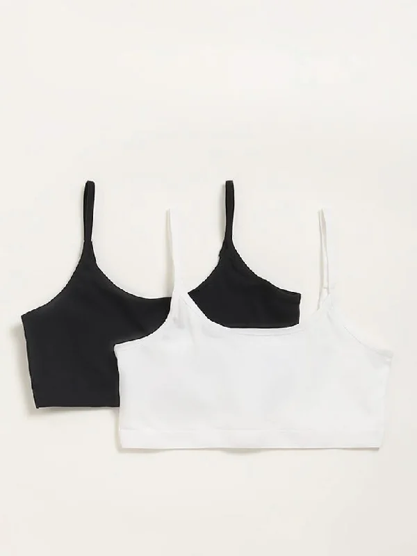 Y&F Kids Black & White Crop Top - Pack of 2