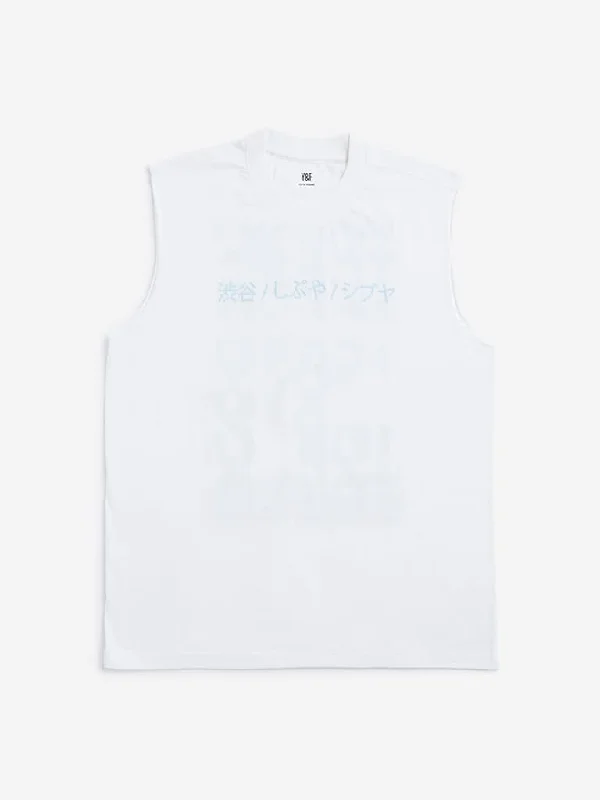 Y&F Kids Off-White Printed T-Shirt