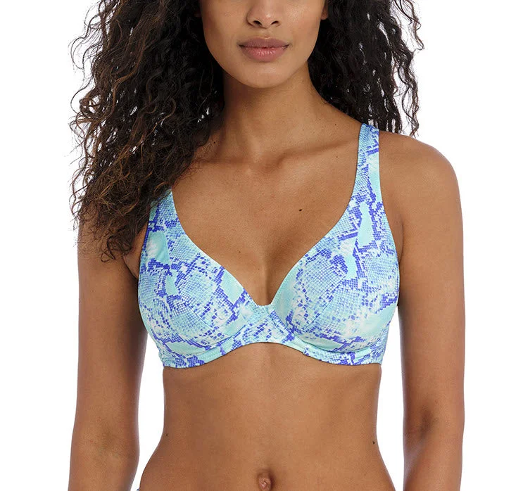 Freya Swimwear Komodo Aqua Snake Bay High Apex Bikini Top 204013