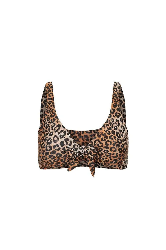 Leopard Two Way Bikini Top | Sustainable Swimwear