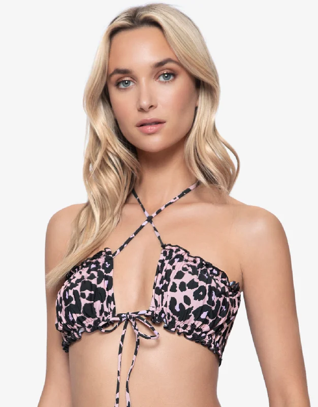 Nala Remi Ruched Bandeau Bikini Top